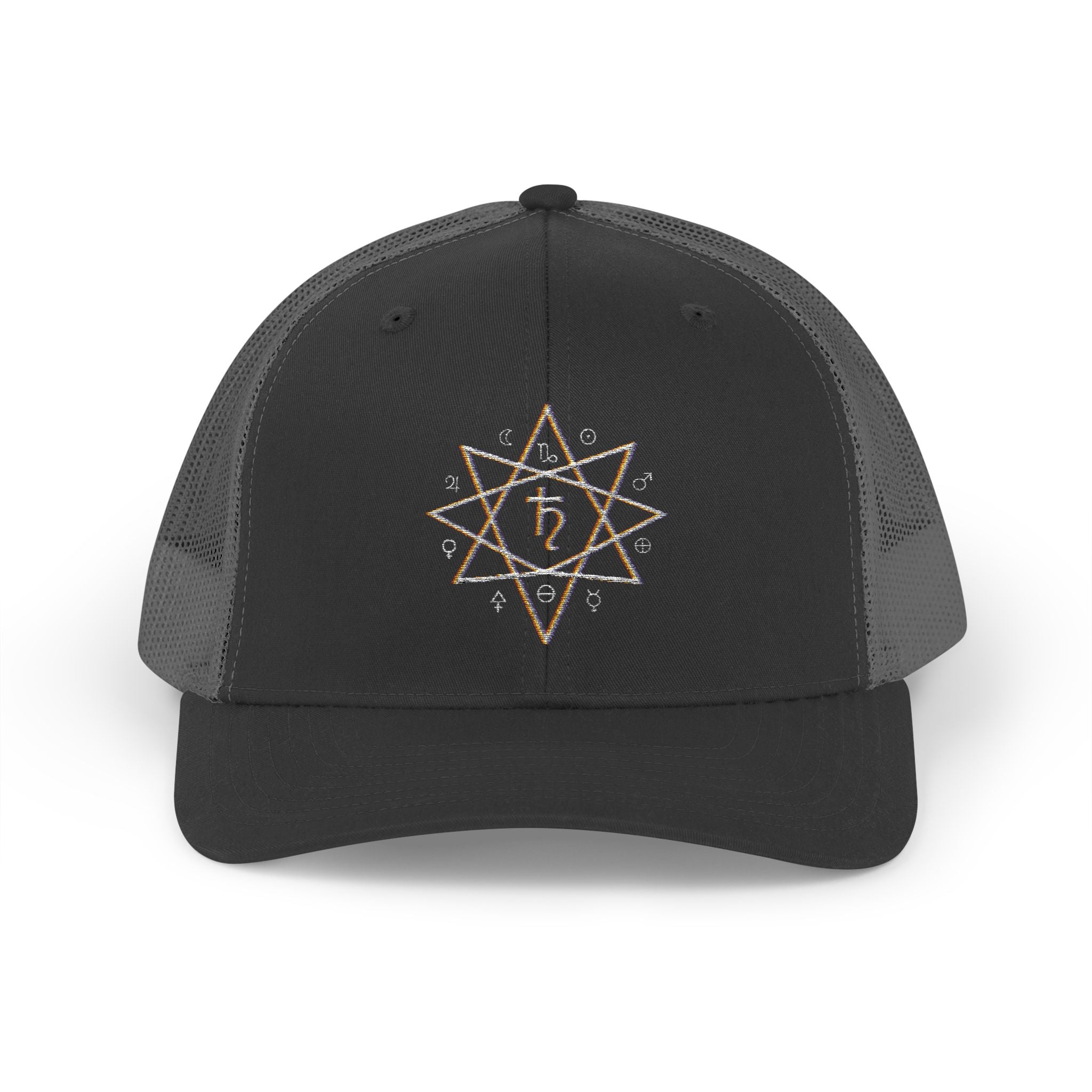 Satyrn Ryzing Sigil Snapback Trucker Cap — Alchemy & Astronomy Design