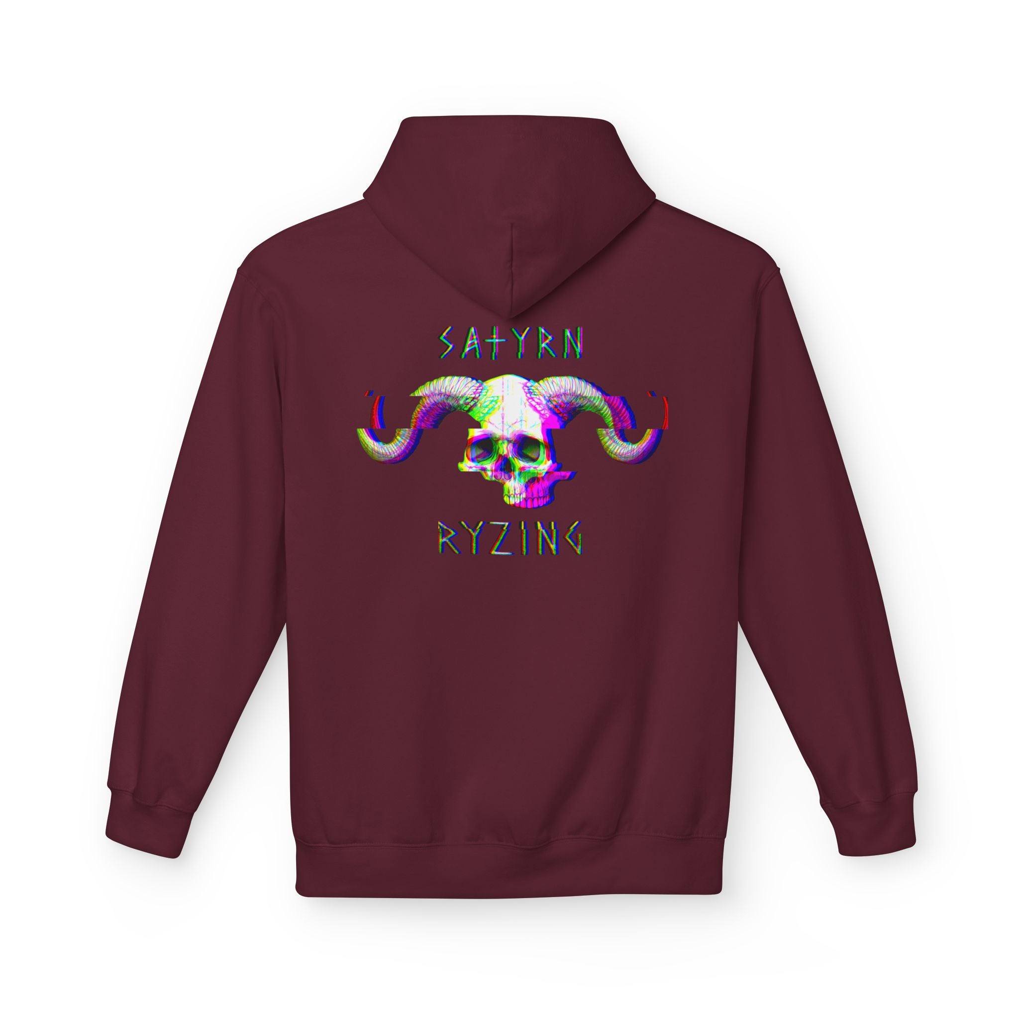 Satyr Skull Glitch Sigil Hoodie — Satyrn Ryzing Streetwear