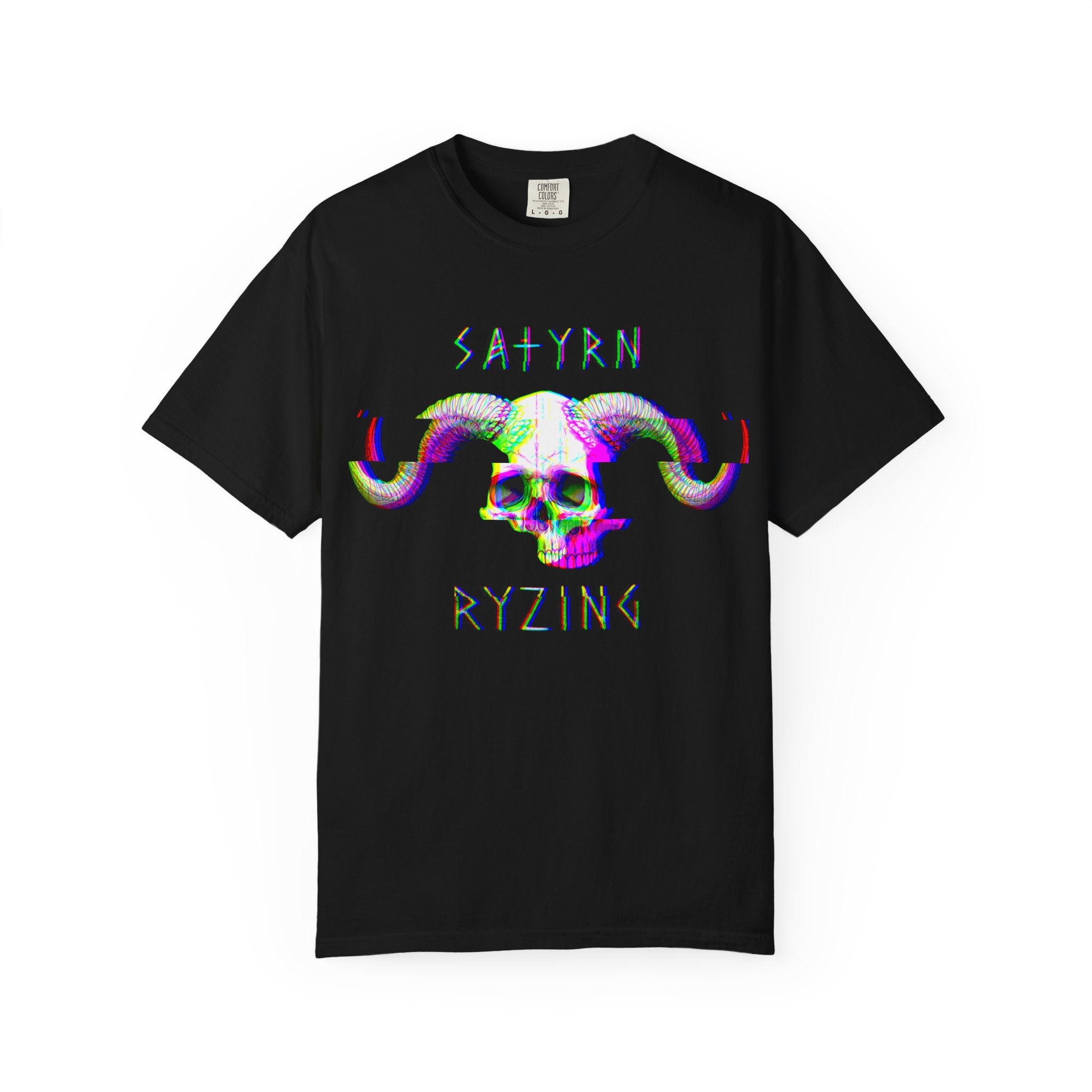 Satyr Skull Glitch T-Shirt — Satyrn Ryzing Graphic Tee