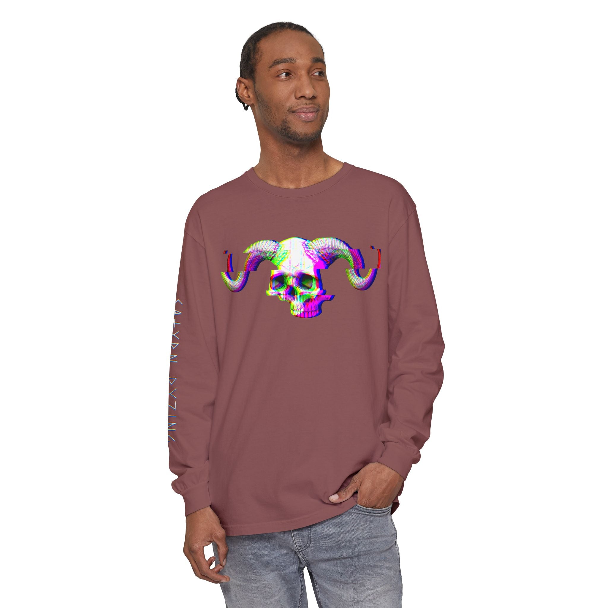 Satyr Skull Long Sleeve Tee — Satyrn Ryzing Esoteric Star Graphic