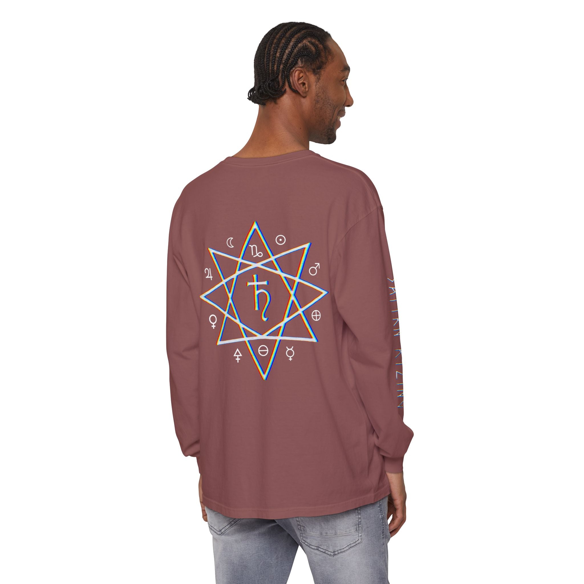 Satyr Skull Long Sleeve Tee — Satyrn Ryzing Esoteric Star Graphic