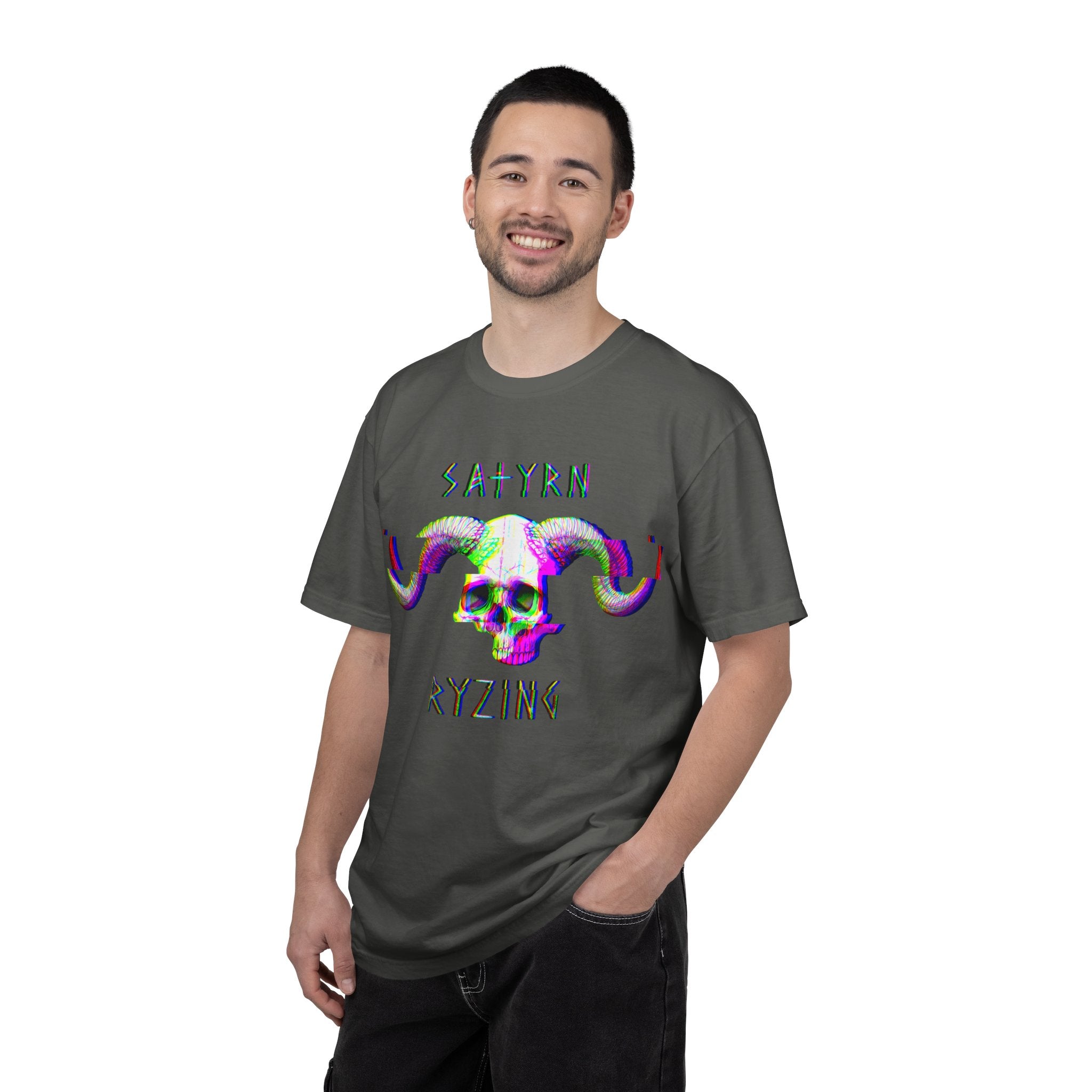 Satyr Skull Glitch T-Shirt — Satyrn Ryzing Graphic Tee